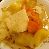 冷凍木綿豆腐入れ野菜スープ